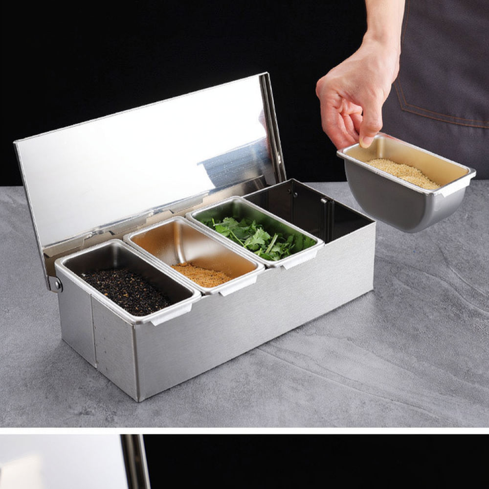Commercial Kitchen Bin - Caja organizadora para especias de cocina,