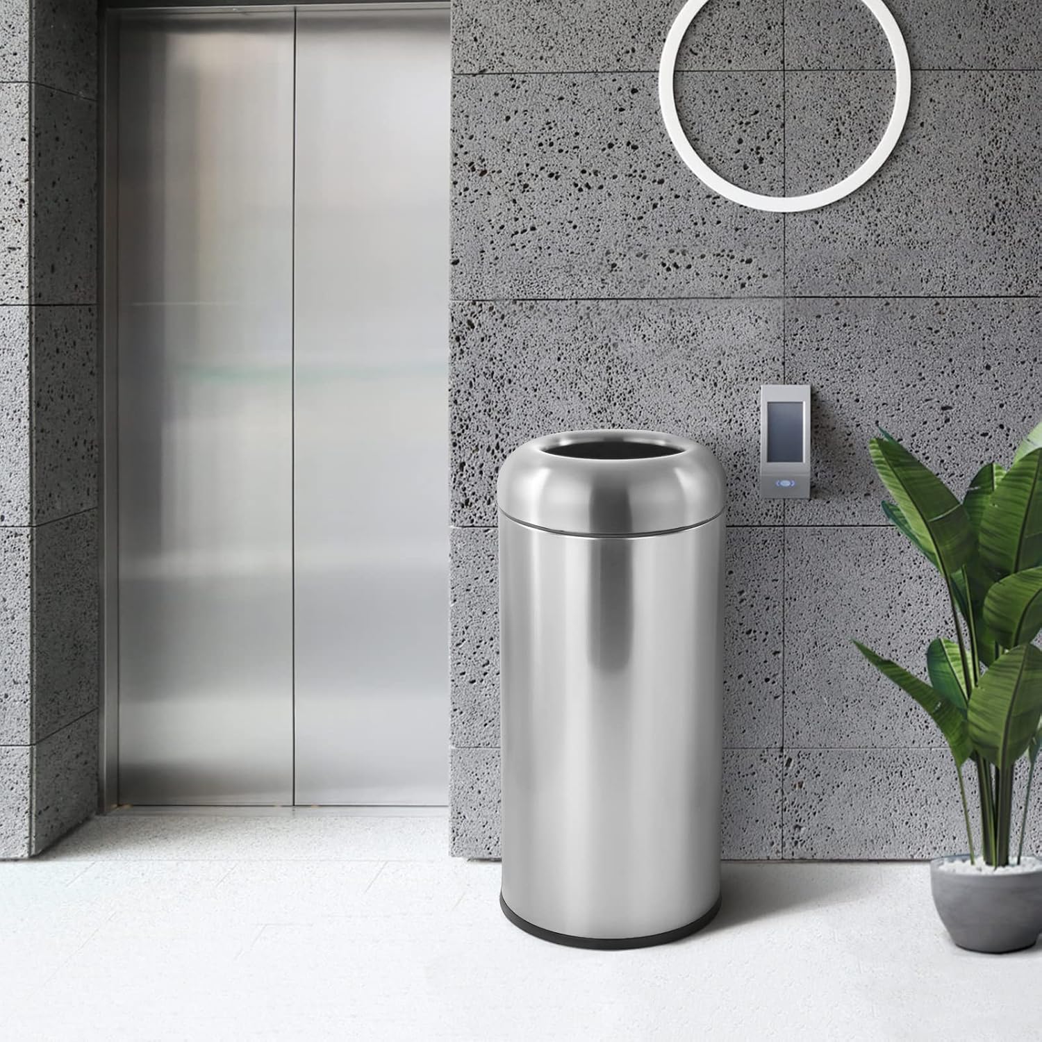 Cubo de basura grande de acero - Commercial Kitchen Bin reseña y precio